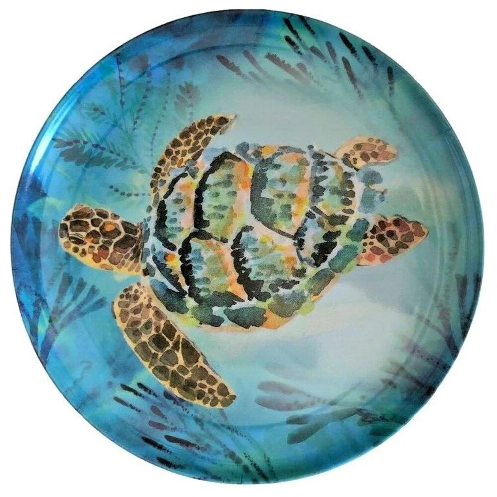 Sea Turtle Melamine Dinner Plates Dishes 11